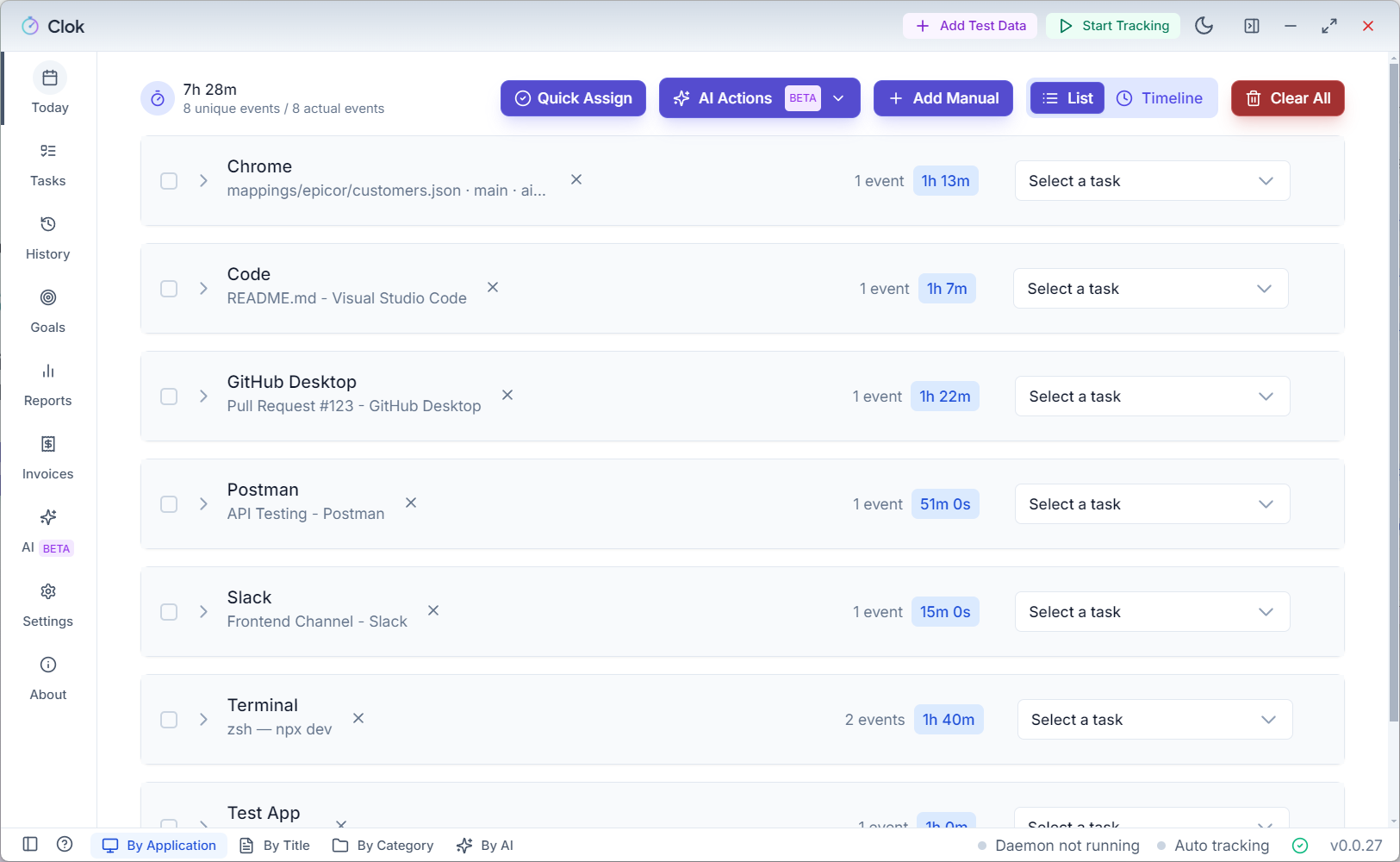 Clok Dashboard Preview